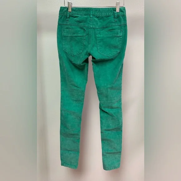 Free People FP Green Corduroy Skinny Pants Size 24 - Picture 2 of 4